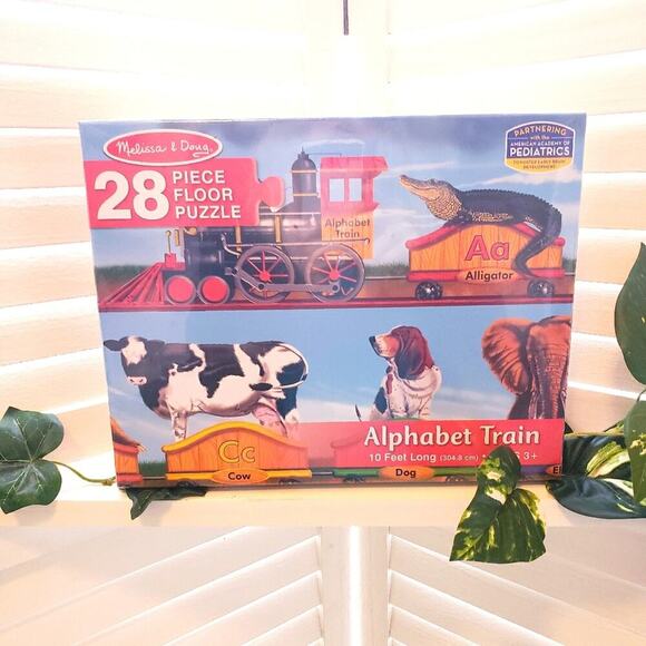 MELISSA & DOUG 28 PIECE ALPHABET TRAIN PUZZLE - Picture 1 of 4